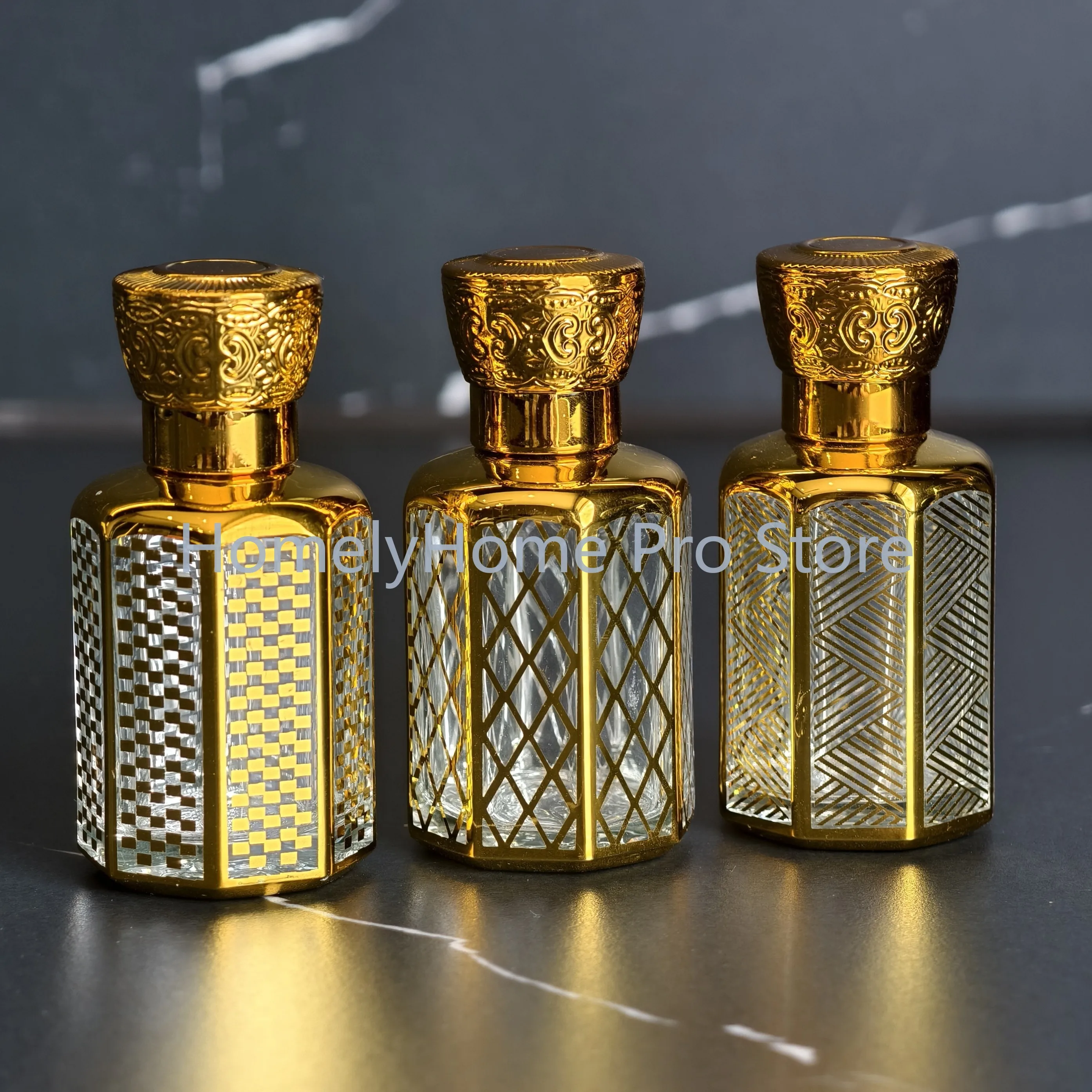 Middle East perfume bottle, essence bottle, essential oil ball bottle, high-grade electroplated glass sub-packaging bottle