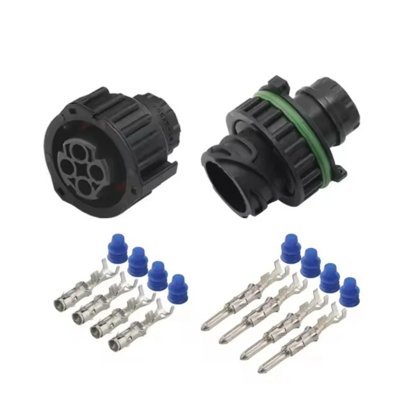 1 Set 4 Pin Way Tyco Round HOWO A7 Odometer Speed Sensor Plug Car Sealed Connector Male Female Socket 1-967402-1 1-967325-1