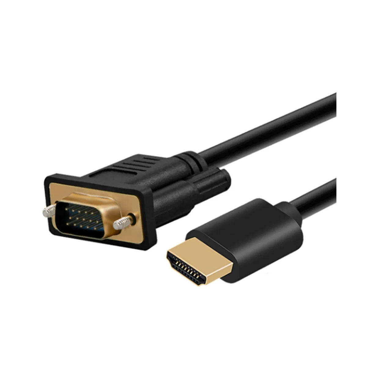 HDMI-Compatible to VGA, 6FT Gold-Plated HDMI-Compatible to VGA Cable Compatible for Computer, Desktop, Laptop, Monitor