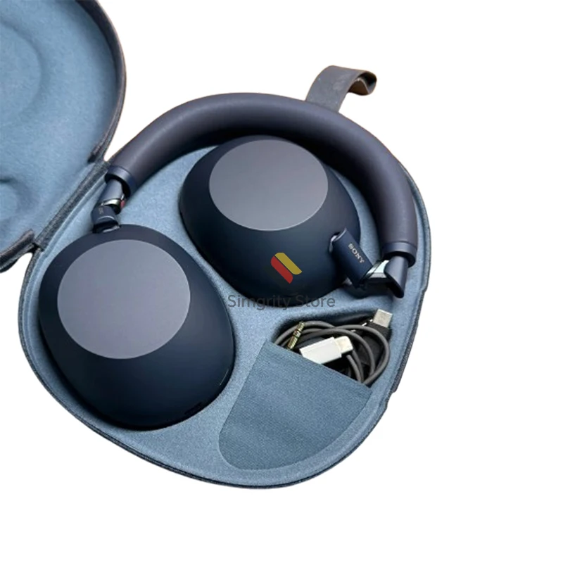 Sony WH-1000XM6 vlaggenschip draadloze Bluetooth-hoofdtelefoon met ruisonderdrukking, kenmerkend hi-res geluid, ultiem comfort, opvouwbaar ontwerp, duurzame behuizing, batterij met 30 uur