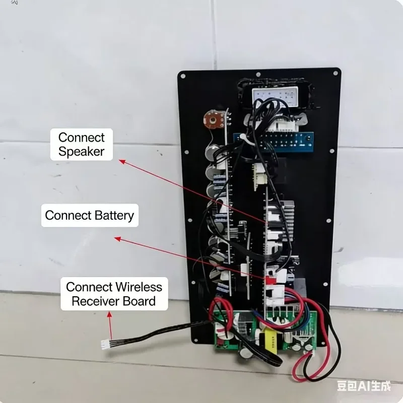 12V battery 220V high-power square dance power amplifier board portable tie rod mobile speaker power amplifier board