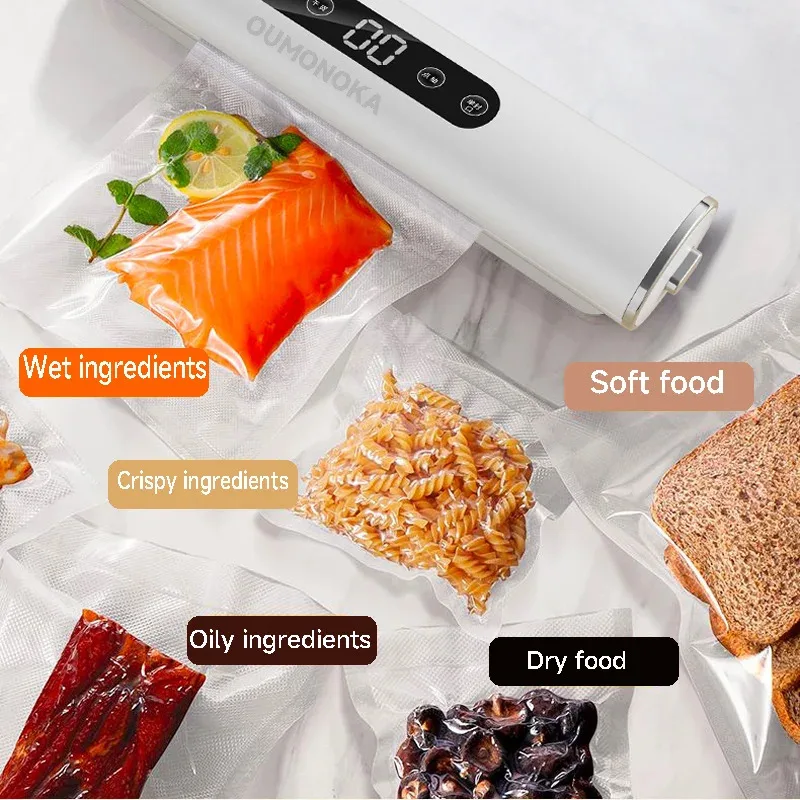 2026 Professional Vacuum Kitchen Sealing Machine Sealer for Food Vacuumor for Products  Cuisine Packaging Plastic Bag Sealant