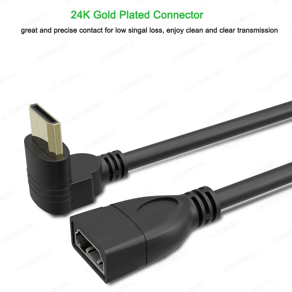 Адаптер HDMI-совместимый с Мини HDTV штекер на HDTV гнездо кабель адаптер угол 90 градусов HD удлинитель для планшетного ПК камеры