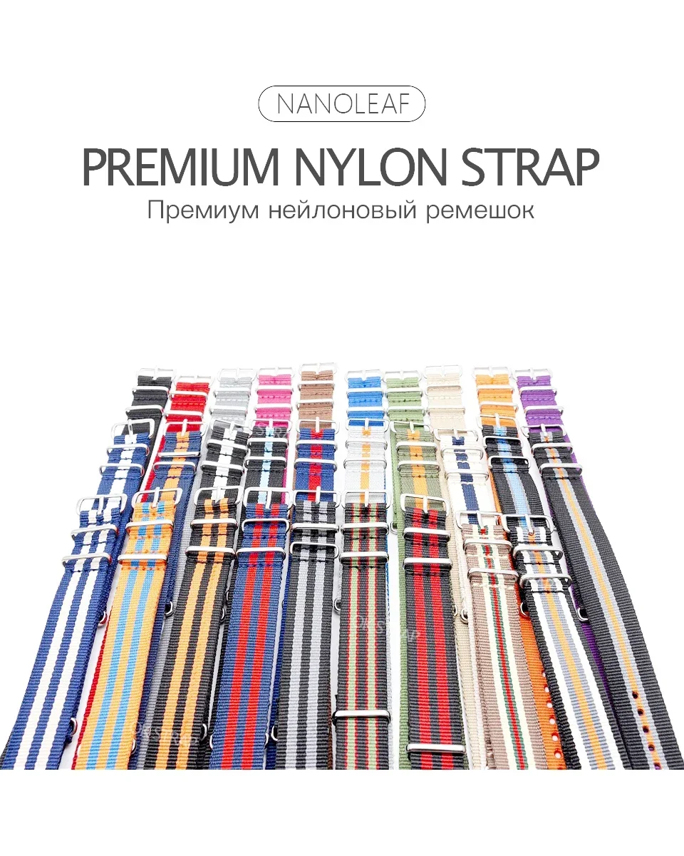 Strapazierfähiges, gestreiftes Nylon-Armband im Armband-Stil, 18 mm, 20 mm, 22 mm, 24 mm, universelles Armband für Sport- und Freizeituhren – Detail 2