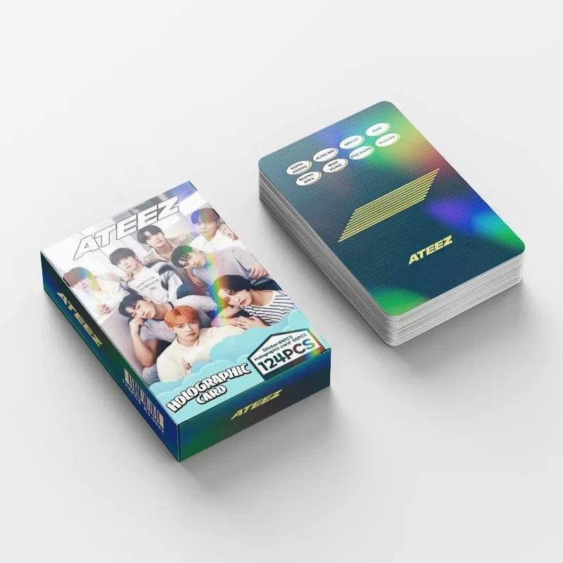 124 قطعة من بطاقات Kpop ATEEZ Lomo بطاقات الصور بطاقة طباعة الصور SEONGHWA YUNHO YEOSANG SAN هدية للمعجبين