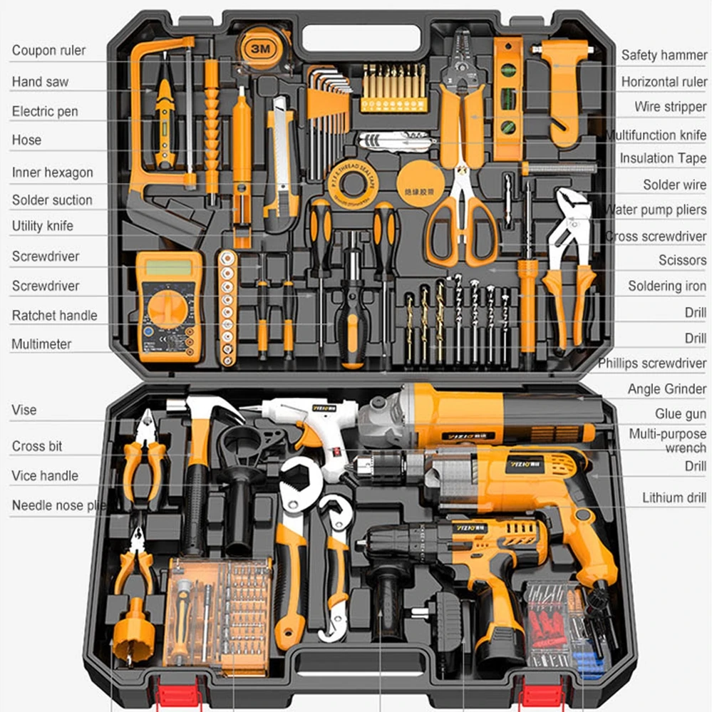 

Suitable forElectrician Dedicated Waterproof Plastic, Multi-function Home Hardware Tool Kit