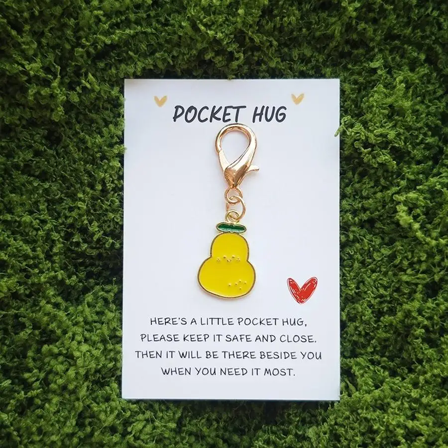 1-100pcs  Cute Mini resin  heart keychain Love Themed Embrace Card For Moms For Moms Charm Roaming Gift Charm Roaming Gift Charm
