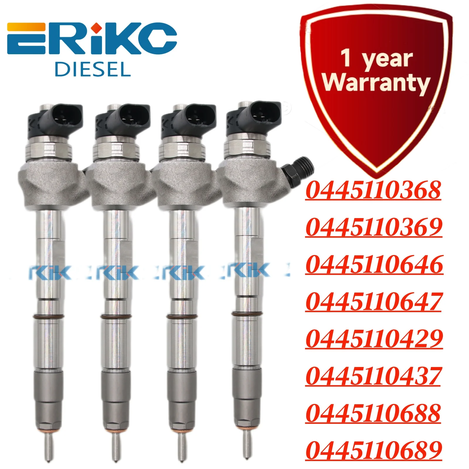 0445110646 0445110647 Auto Electric Fuel Injector 0445110369 03L130277J For VW AMAROK AUDI 03L130277Q 03L 130 277 J