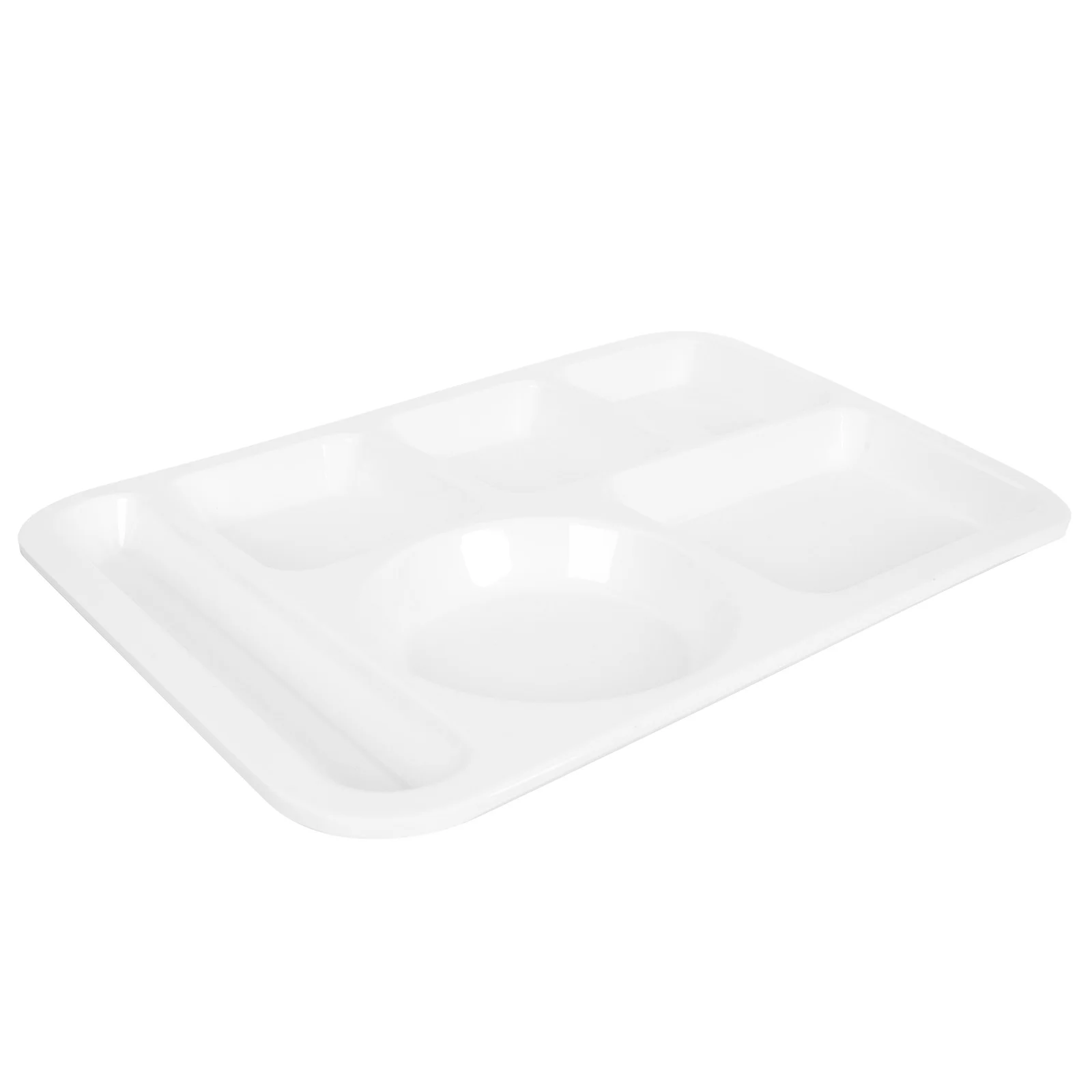 

Household Lunch Divided Breakfast Plate Dining Hall Food Serving Tray Multi Grid Compartment Dish Simple Style Portion