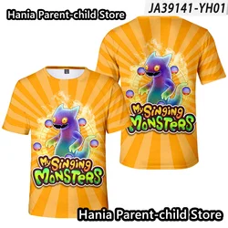 Maglietta per bambini manica corta My Singing Monsters top ragazzi ragazze Cartoon t-shirt oversize moda Casual infantile 4-14 anni t-shirt