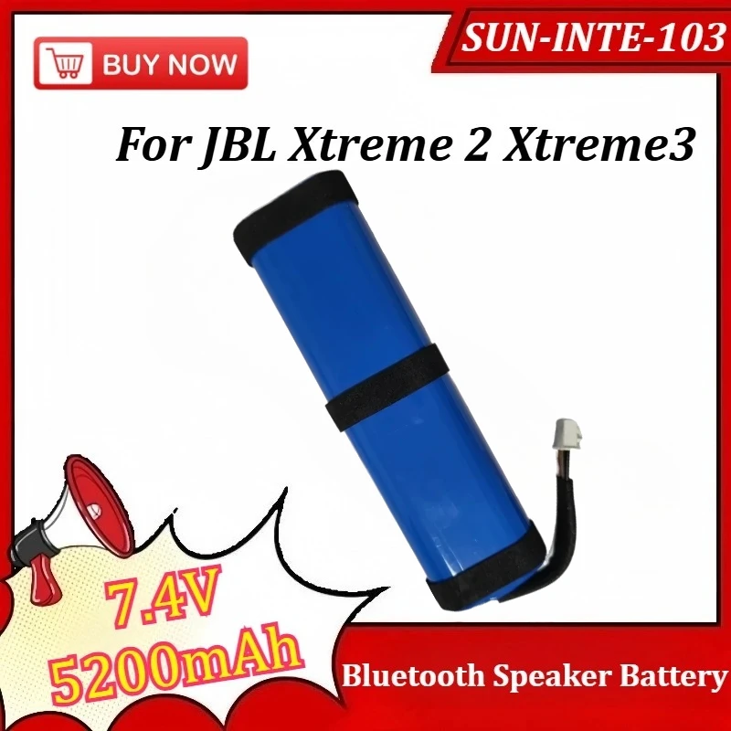 SUN-INTE-103 2INR19/66-2 7.4V 5200mAh Rechargeable Battery for JBL Xtreme 2 Xtreme3 Bluetooth Speaker Replacement Battery