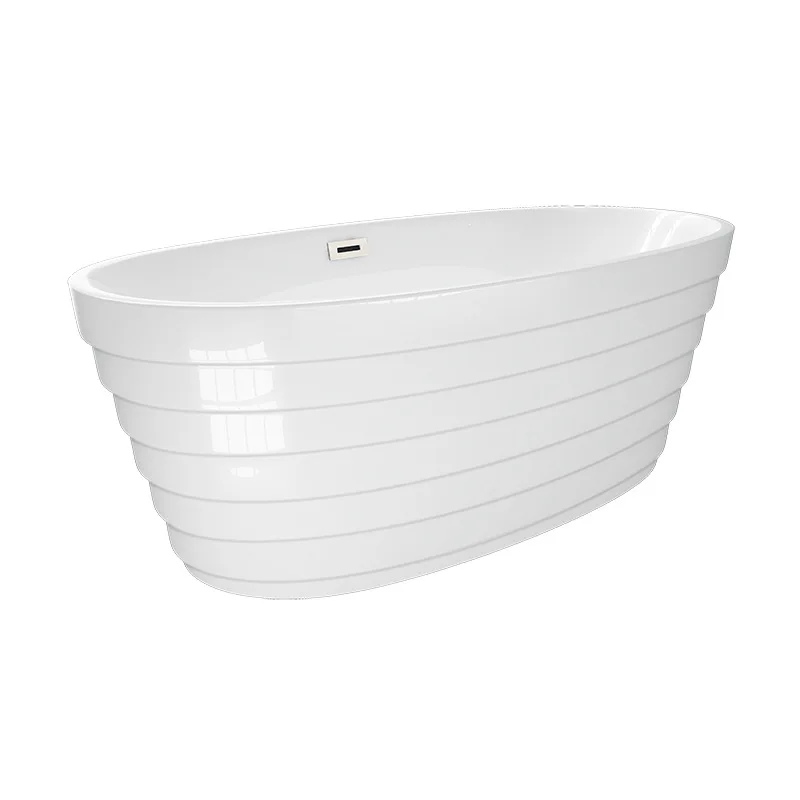 Foreign trade model 1.7m European wave pattern adult bathtub integrated acrylic freestanding QT-003