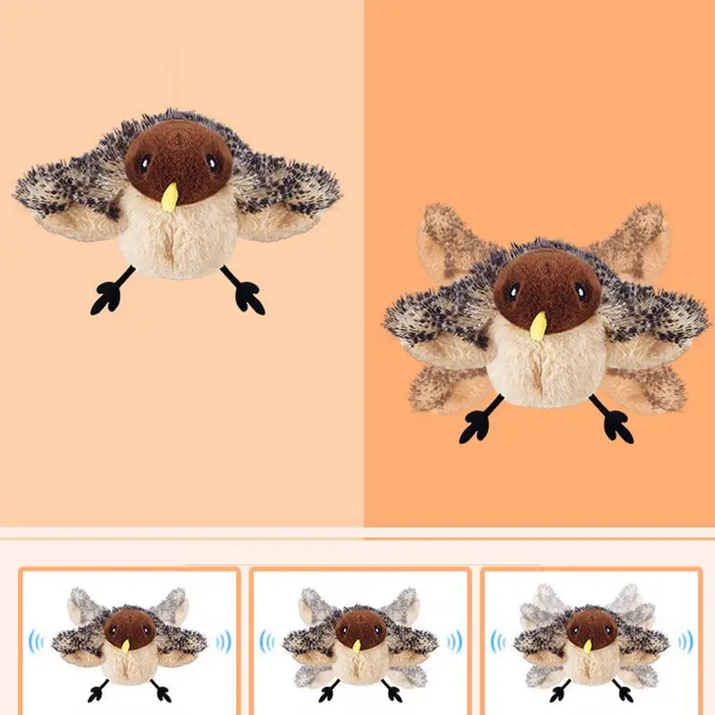 Usb Rechargeable Cat Toy Flapping Bird Cat Toy Interactive Plush Toy Remote Control USB Flapping Wings Cat Toy Chirping Cat Toy