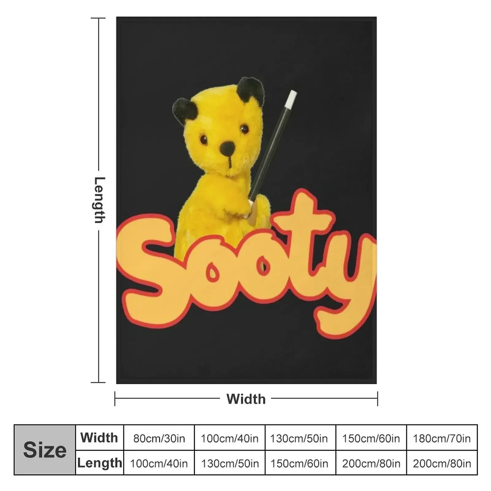 Sooty and sweep Throw Blanket couch cozy soft plush fuzzy picnic outdoor blanket