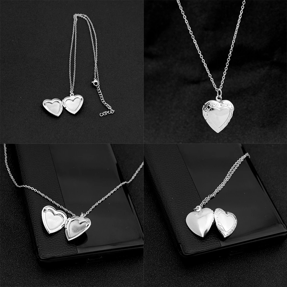 女性と男性のためのハート型ペンダント、光沢のあるジュエリーロ - Men Accessories Locket のレビューと価格