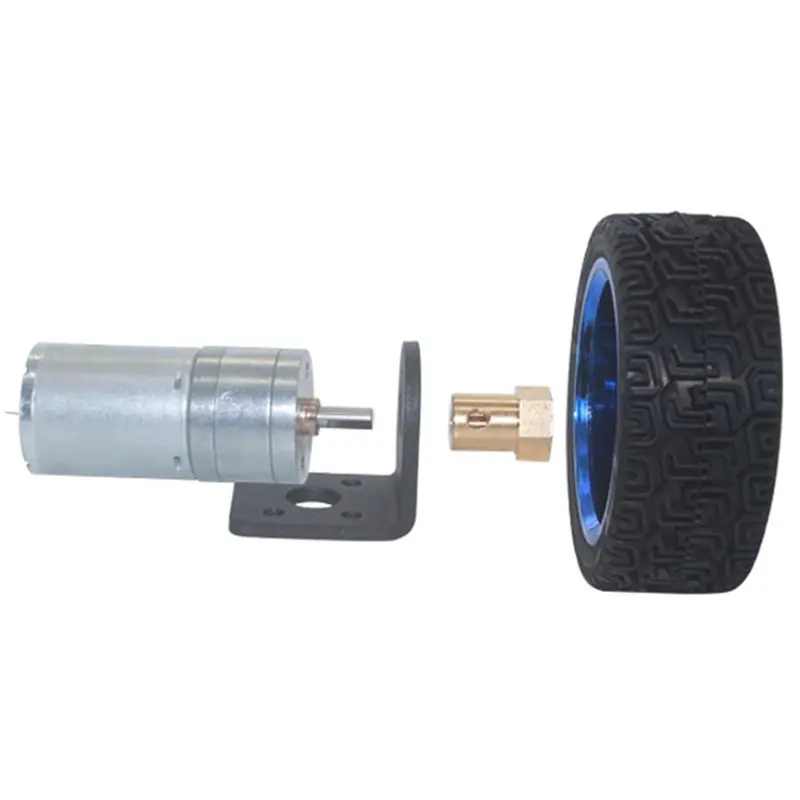 2X 6V Kits Hobby RC Vehicle Dc Gear Motors Robot Parts 65Mm Wheel Kit 60 RPM Gearmotors For Robot Toy Car-B61B