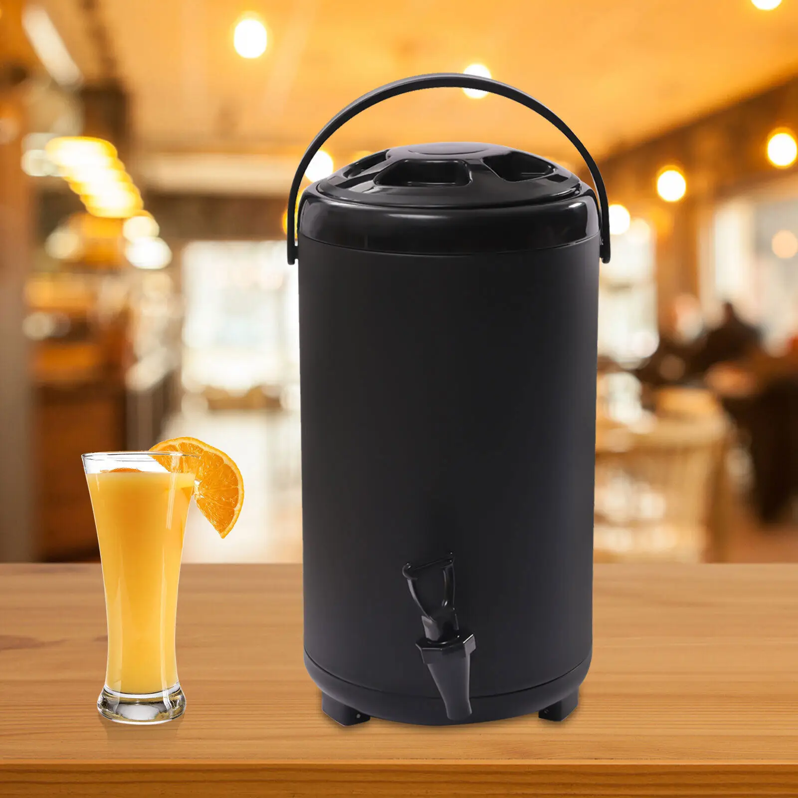 2.3 Gallon Stainless Steel Insulated Beverage Dispenser Insulated Thermal Hot/ Cold Milk Drink Dispenser