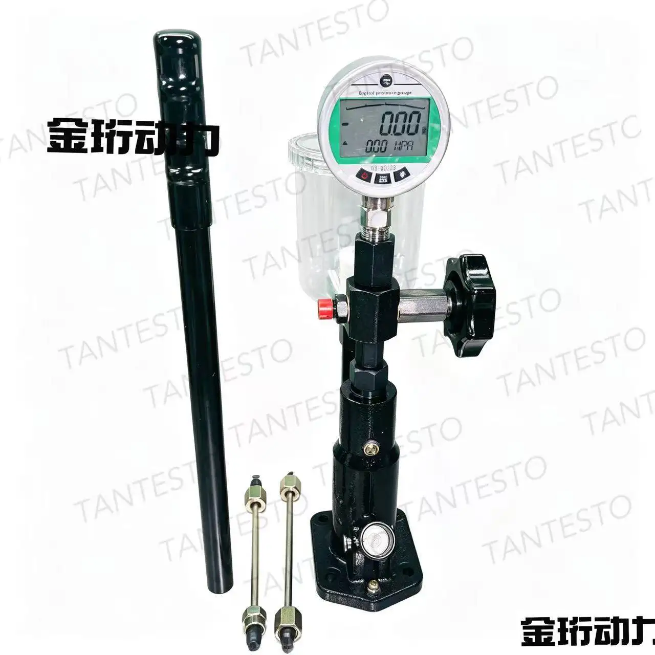 AM-S100H Injector Pressure Pulse Tester All Cast Iron Body Electronic Pressure Gauge Calibrator for Automotive Repair