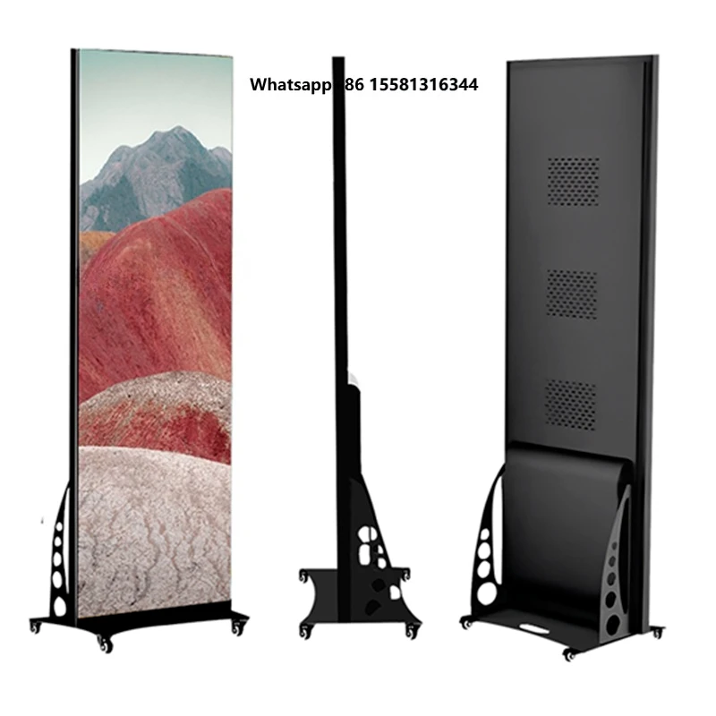 P2.5mm Indoor Frame LED Display Screen Floor Standing LED Poster Display for Marketing Advertising