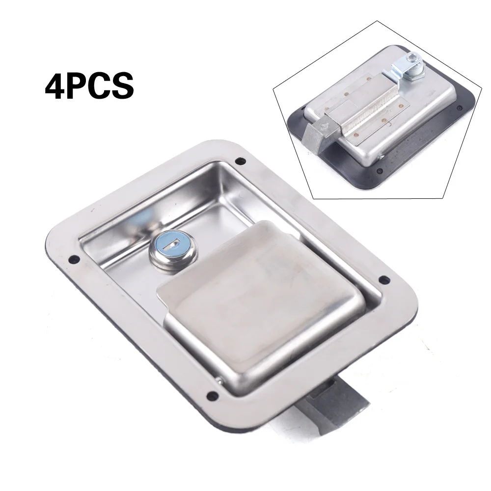 4Pcs Toolbox Latches with Gasket Safety Stainless Steel Lock Fit for Truck Car Van Car Accessories