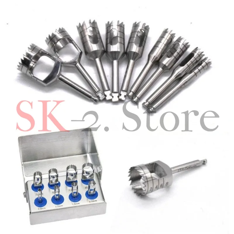 Oral implant bone drilling lengthened gingival bone drilling incremental autologous extraction quick knife saw blade