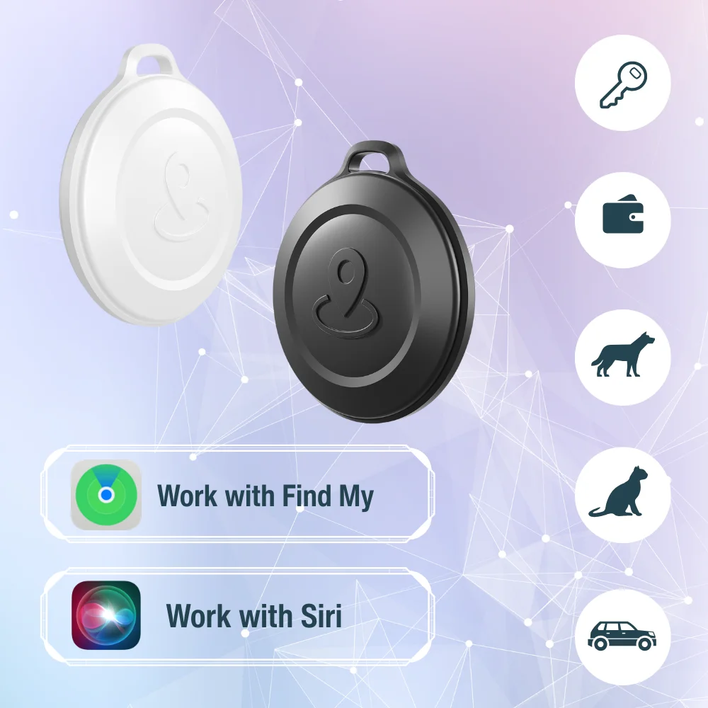 

Mini Tracker Works with iOS Find My APP MFI Smart Tag Key Finder Anti Lost Global Locator for Wallet Car Luggage Pet Tag