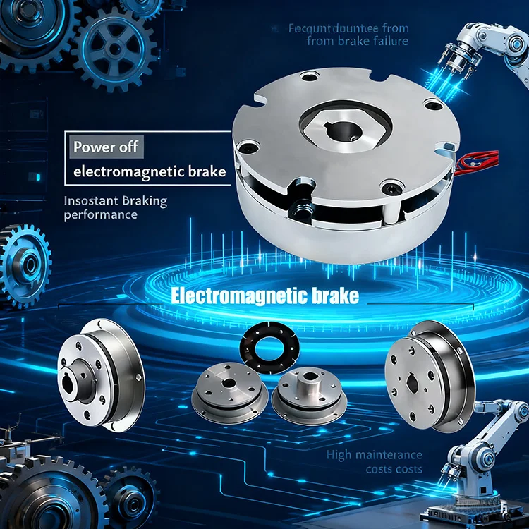New High Precision Industrial Electromagnetic Power Failure Brake Micro Dry Clutch DC24V 10-100W