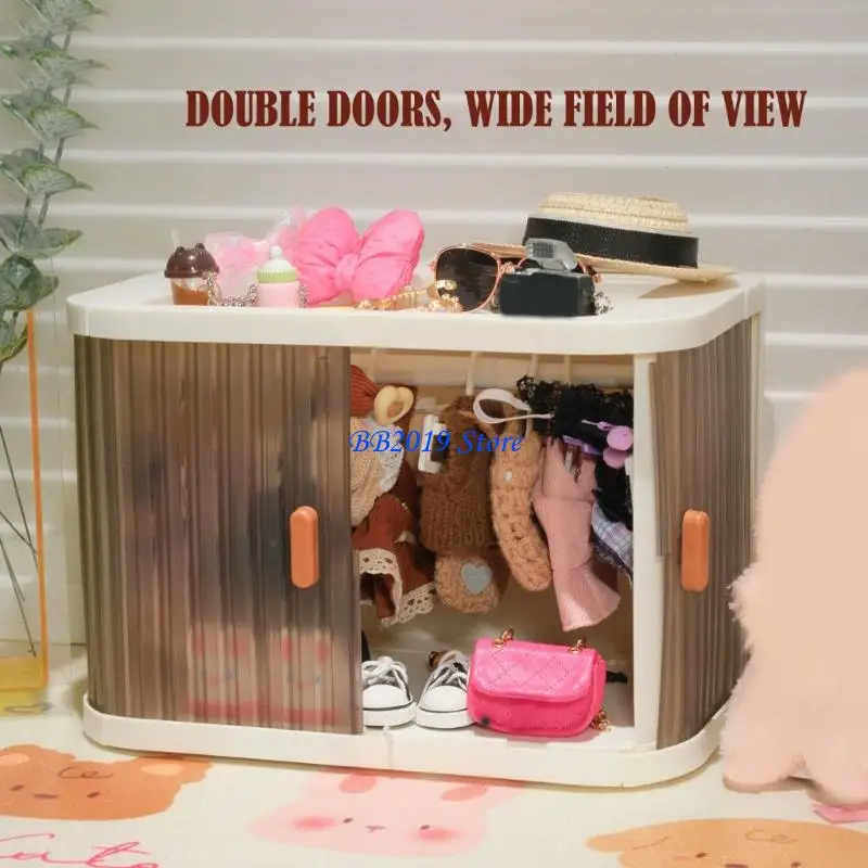 

Q0KB Collapsible Anime Doll Clothes Hanger Doll Garment Storage Solution