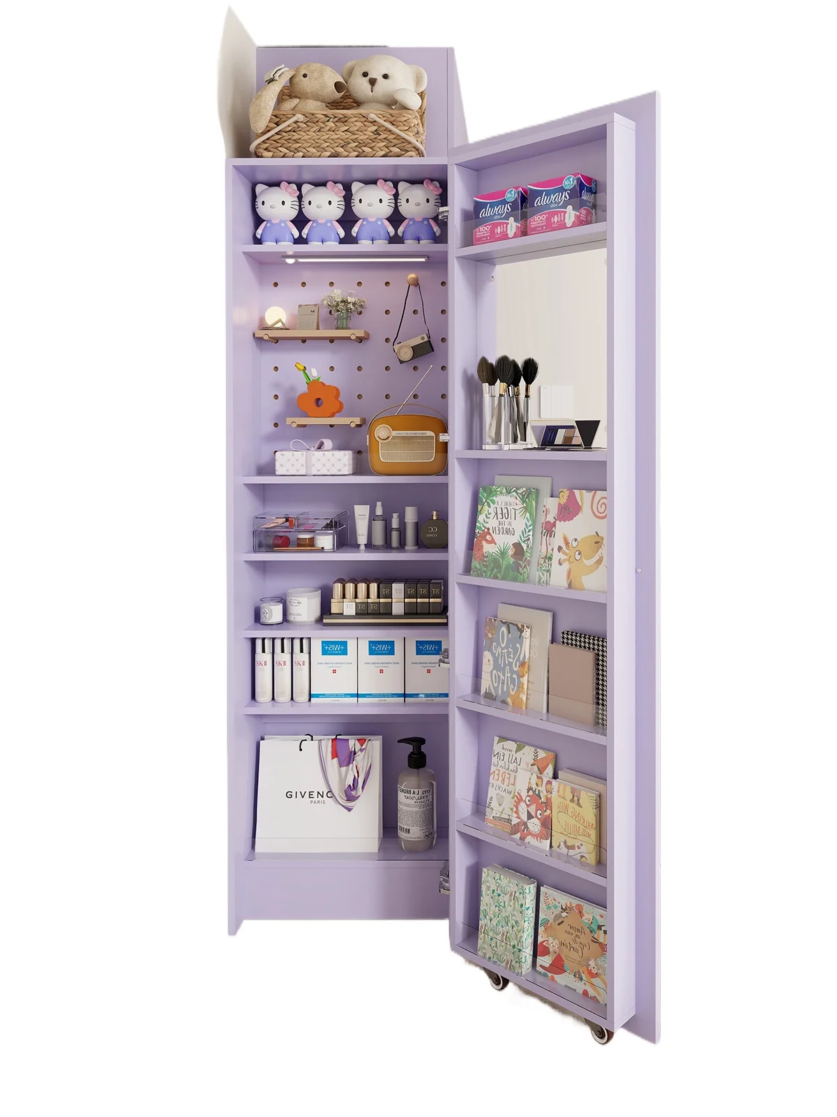 

Environmental protection combination wardrobe, standing cosmetic cabinet, integrated high cabinet, small apartment storage