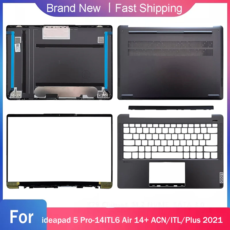 New Bottom Case For Lenovo ideapad 5 Pro-14ITL6 Air 14+ ACN/ITL/Plus 2021 Laptop LCD Back Cover Front Bezel Palmrest Hinge Cover