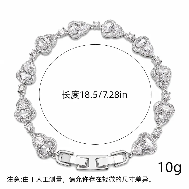 Sparkling Starry Gourd Bracelet, Sweet Elegant Luxury Wrist Jewelry, High‑Sense Shiny Cubic Zirconia Bracelet for Daily Party
