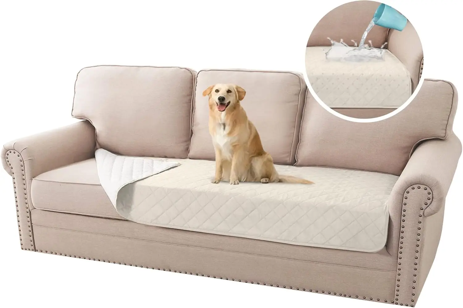 

100% Waterproof Sofa Cushion Cover Washable Dog Bed Cover Non-Slip Pet Blanket For Sofa Cushion Protector Cover Soft Seat