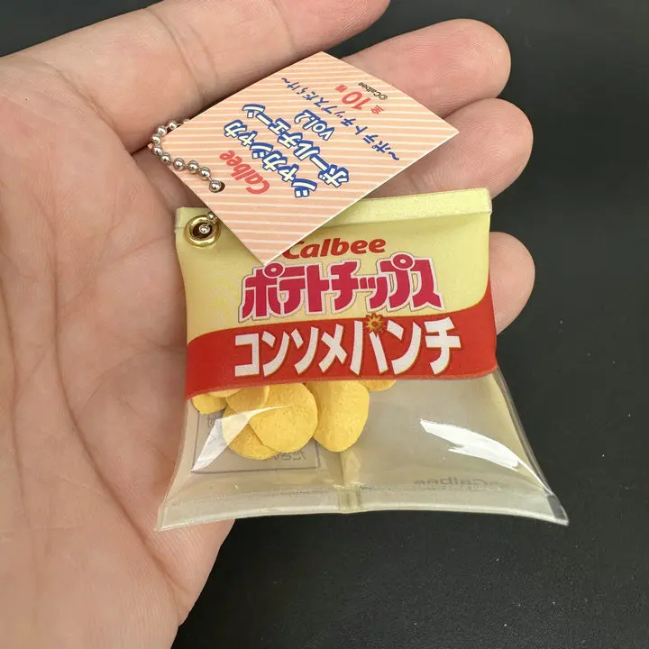 Japan Gashapon Figure Anime Cute Classic Potato Chips Miniature Model Keychian Action Figurine Capsule Toys Creative Gift