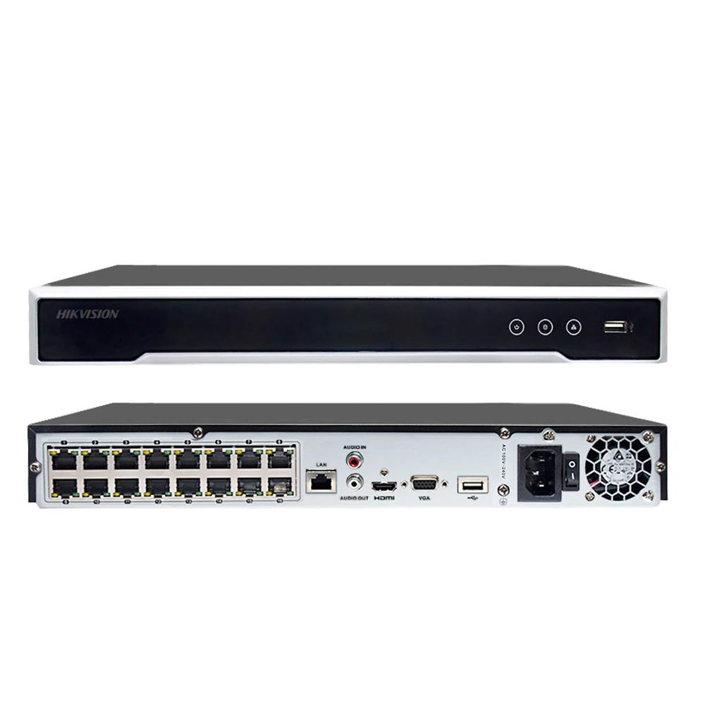 Hikvision NVR 16CH 4K POE NVR DS-7616NI-Q2/16P 8MP POE Two Way Audio Network Video Recorder Security Surveillance P2P View