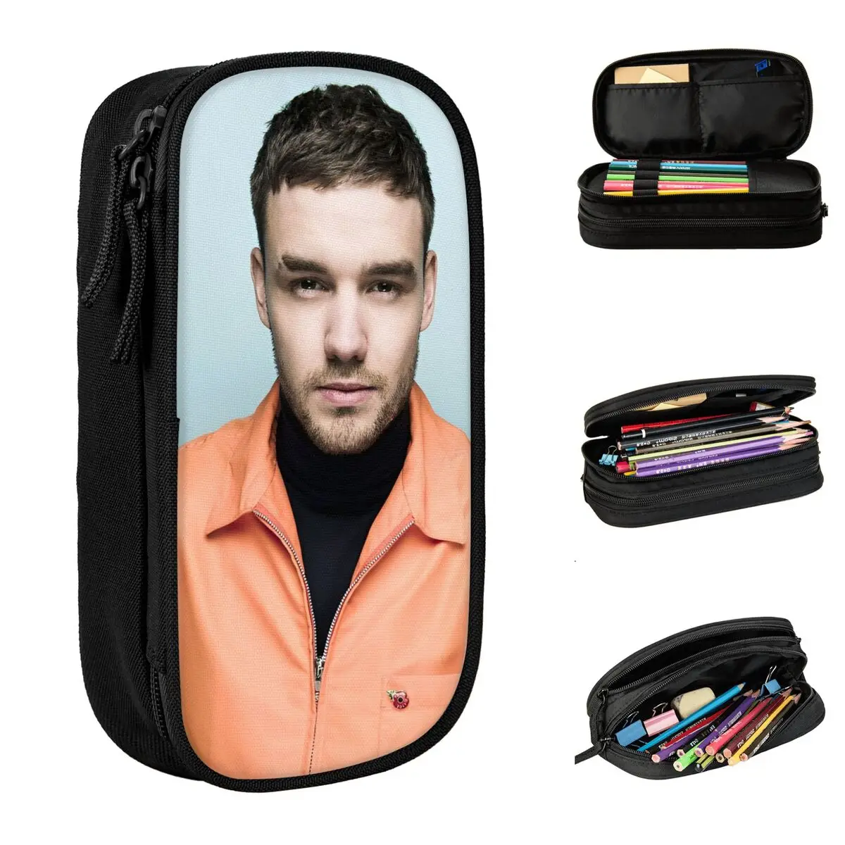 Liam Payne Pencil Cases Fun Pen Box Bags Kids Big Capacity School Supplies Zipper Pencilcases