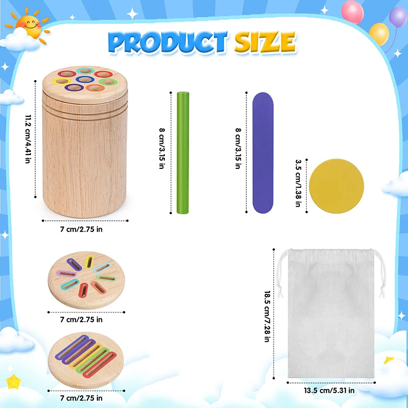 Brinquedos montessori para 2 3 4 anos de idade, brinquedos educativos sensoriais de classificação de cores 3 em 1 para crianças de 1 a 3 anos