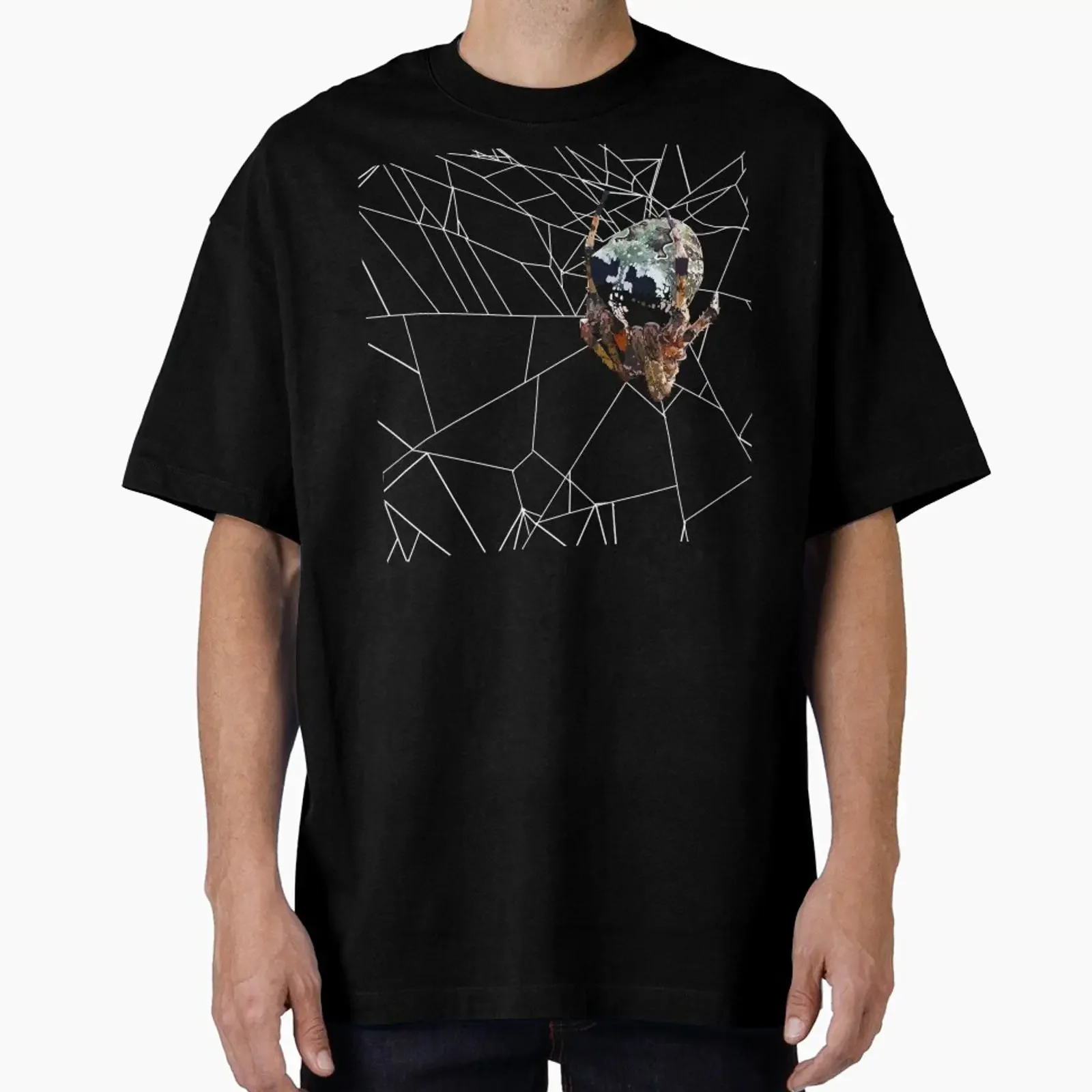 Lichen Orb Weaver Spider designed and sold by Hether McCuistion vintage Washed homme streetwear Versatile Top For Everyday Wear