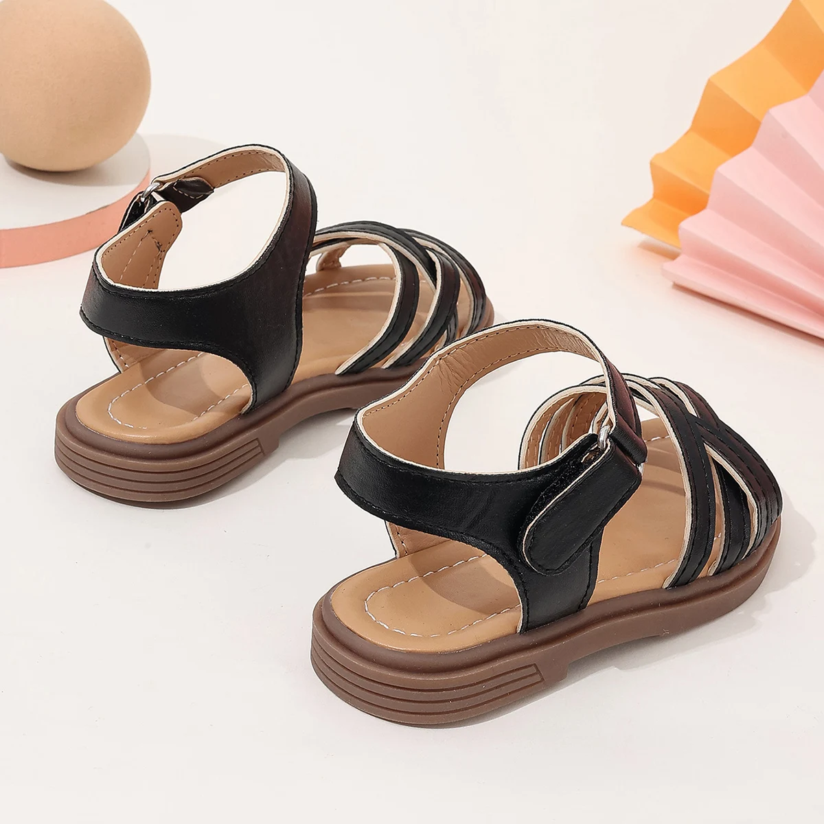 Girls sandals new summer medium and large children princess shoes soft sole shoes