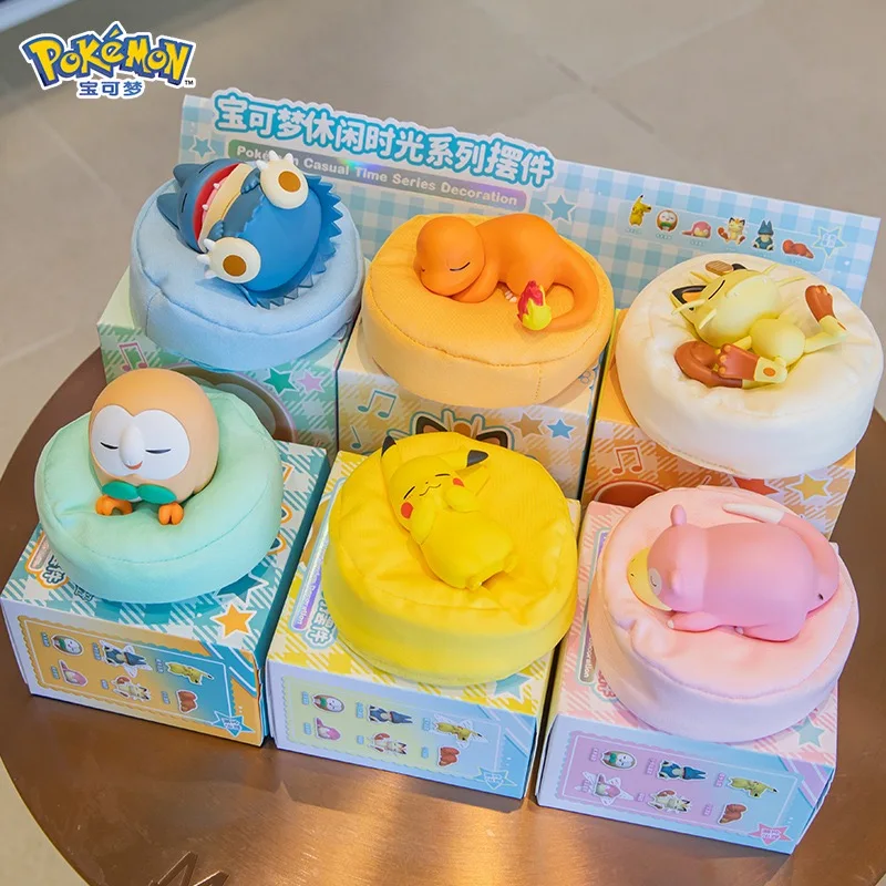 ポケモンアニメアクションフィギュアレジャータイムシリーズ睡眠姿勢装飾ピカチュウミャウスロレットモデルおもちゃ誕生日ギフト