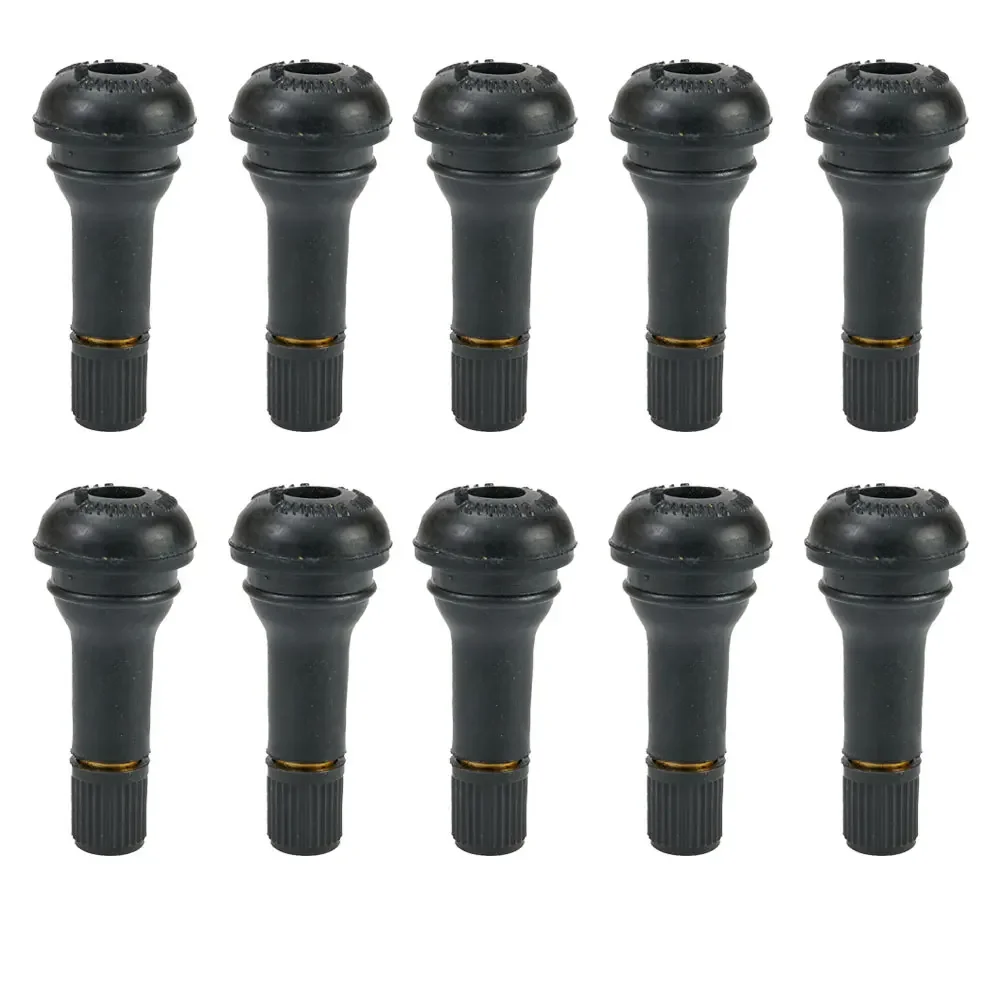 10pcs Car Vacuum Tire Valve TR413 Valve Stems Snap-in Tubeless Tyre Valves Stems With Valve Core Parts Accessories Replacements