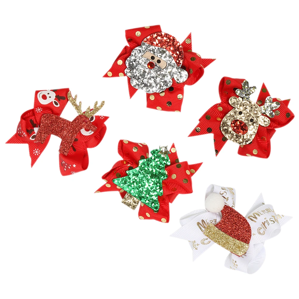 

5 Pcs Hair Accessories Women Hairpin Cute Bow Clips Girls Metal Hairpins Durable Cute Hairpin Festive Hairstyle