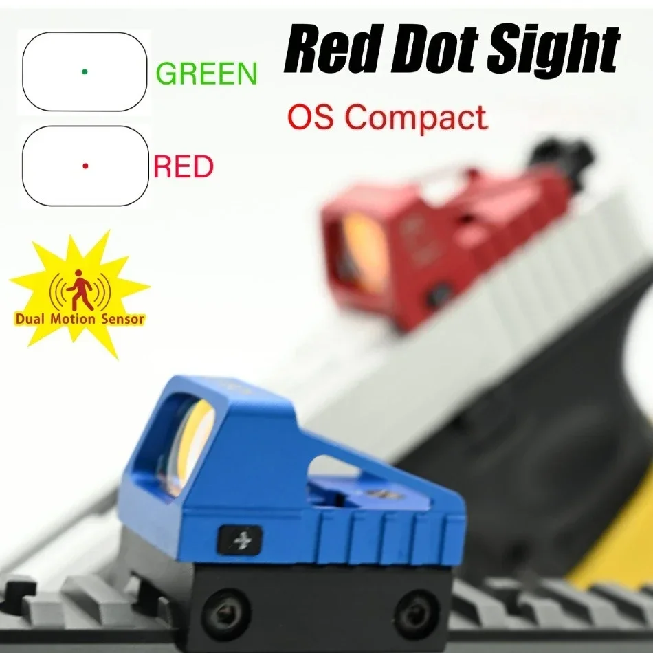 

Тактический голографический прицел Red Dot OS Compact для Glock 3.5MOA с функцией регулировки яркости и параллакса, совместимый с рефлекторными прицелями Co-witness