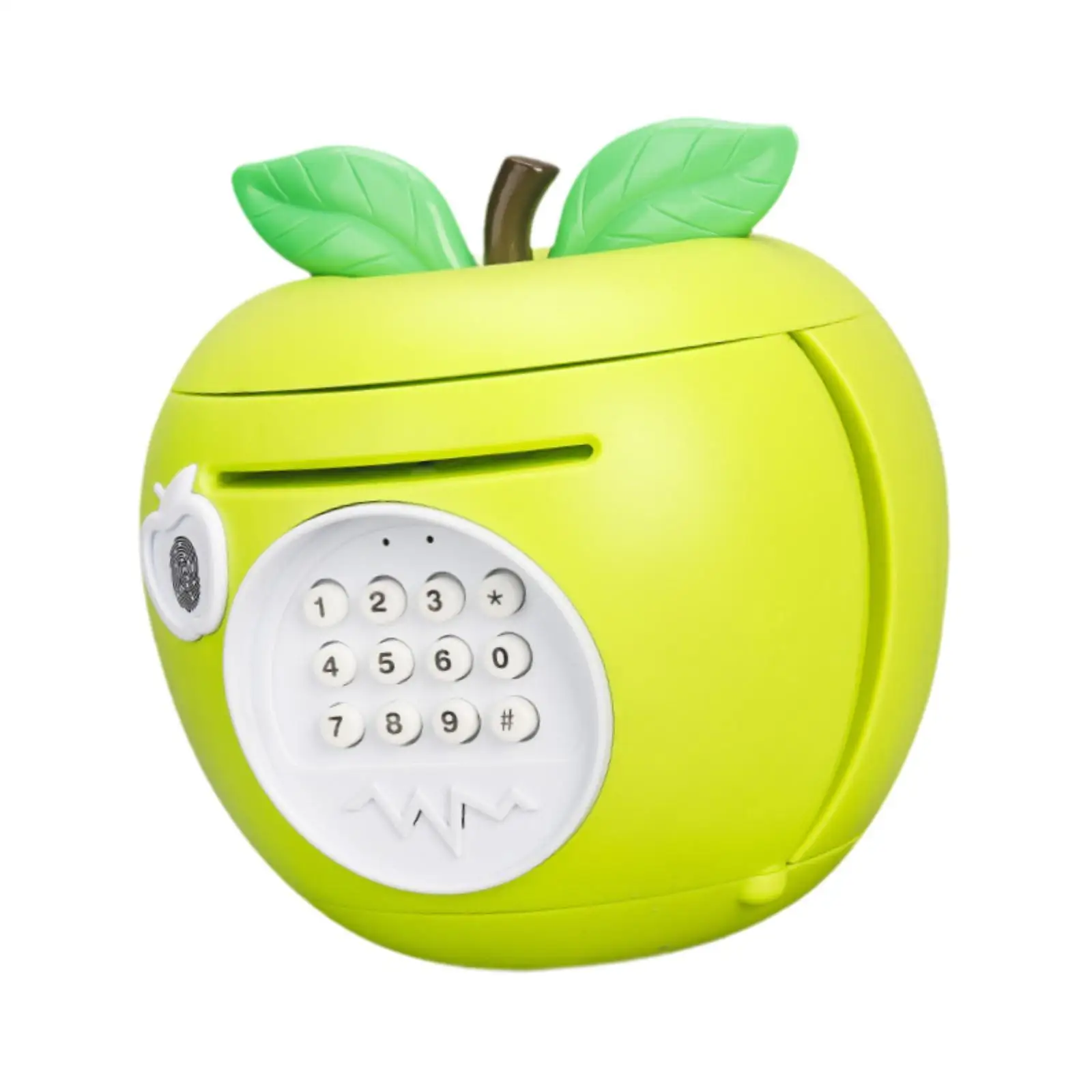 Cartoon Apple-shaped Piggy Bank Automatic Roll Creative Compact Saving Pot for Birthday Present Holiday Gift Children Boys Girls