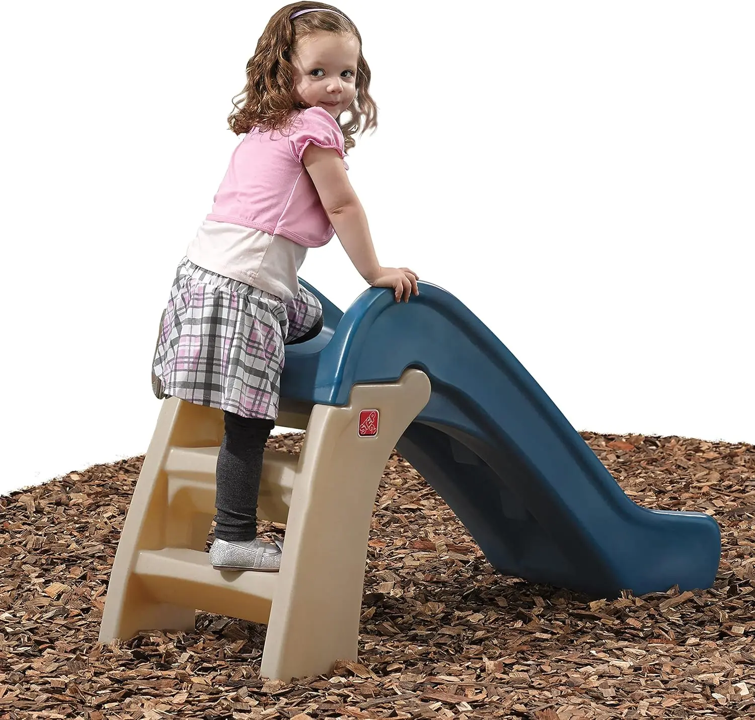 لعبة & طي شريحة صغيرة للأطفال ، داخلية وخارجية ، مجموعة ملعب الفناء الخلفي ، قبضة سهلة ، سلم عريض ، صالة ألعاب رياضية خارج الغابة ، F