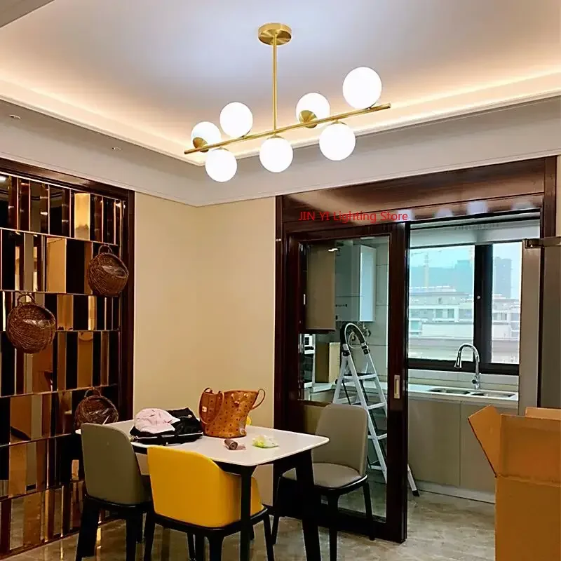 New Magic Bean Pendant Lights For Bedroom Loft Kitchen Glass Indoor Lighting Fixtures House Decoration Not Included Bulb