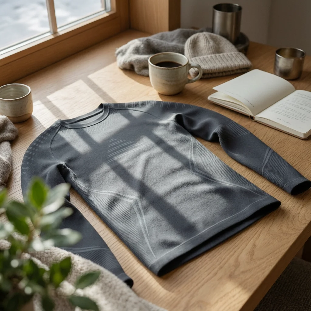 

Ski Base Layer Set Warm Men's Thermal Set Long Sleeve Thermal Shirt and Pants Close Fit Sports Clothing Breathable for Skiing