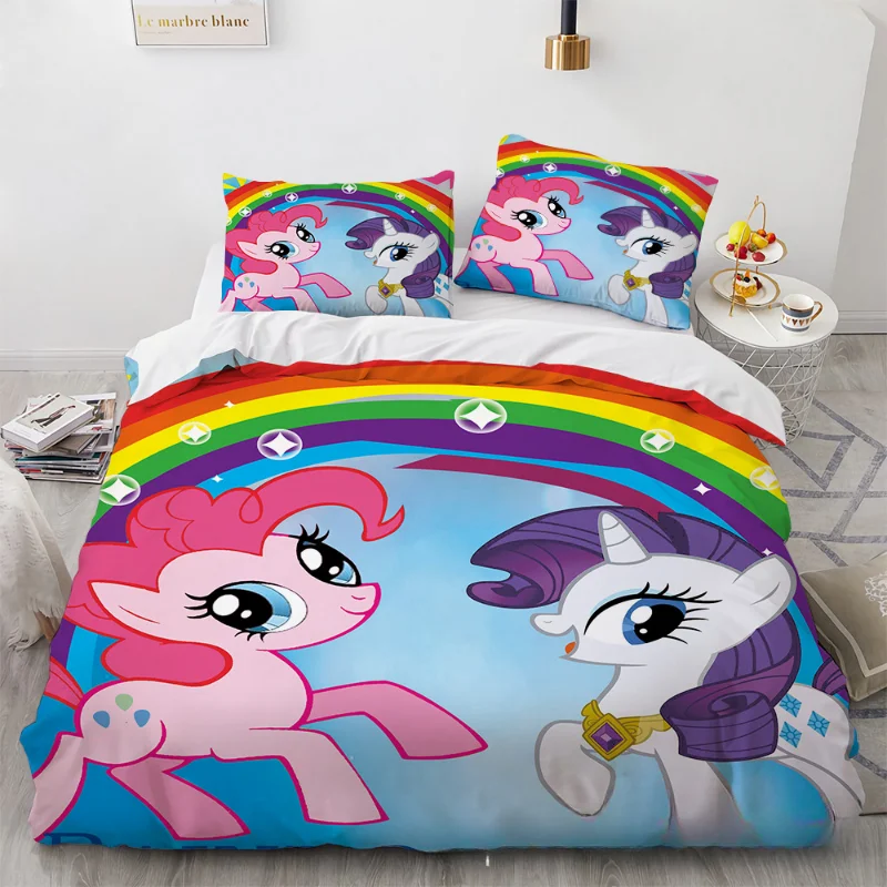 My Little Pony Bedding Set Quilt Cover Pillowcase Anime Twilight Sparkle Decor Bed Spead Bedroom Duvet Cover Bedding Suit Gift