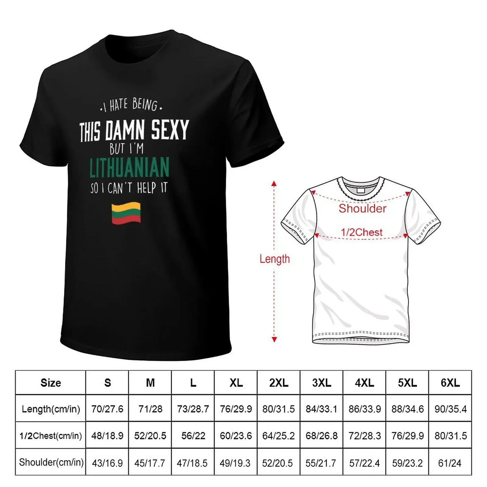 Damn Sexy Lithuanian T-Shirt sports fans tees tops oversized  t shirt men