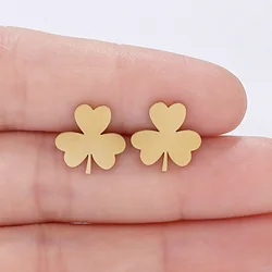 2024 new fashion stainless steel love clover earrings product temperament all match birthday anniversary earrings small gift