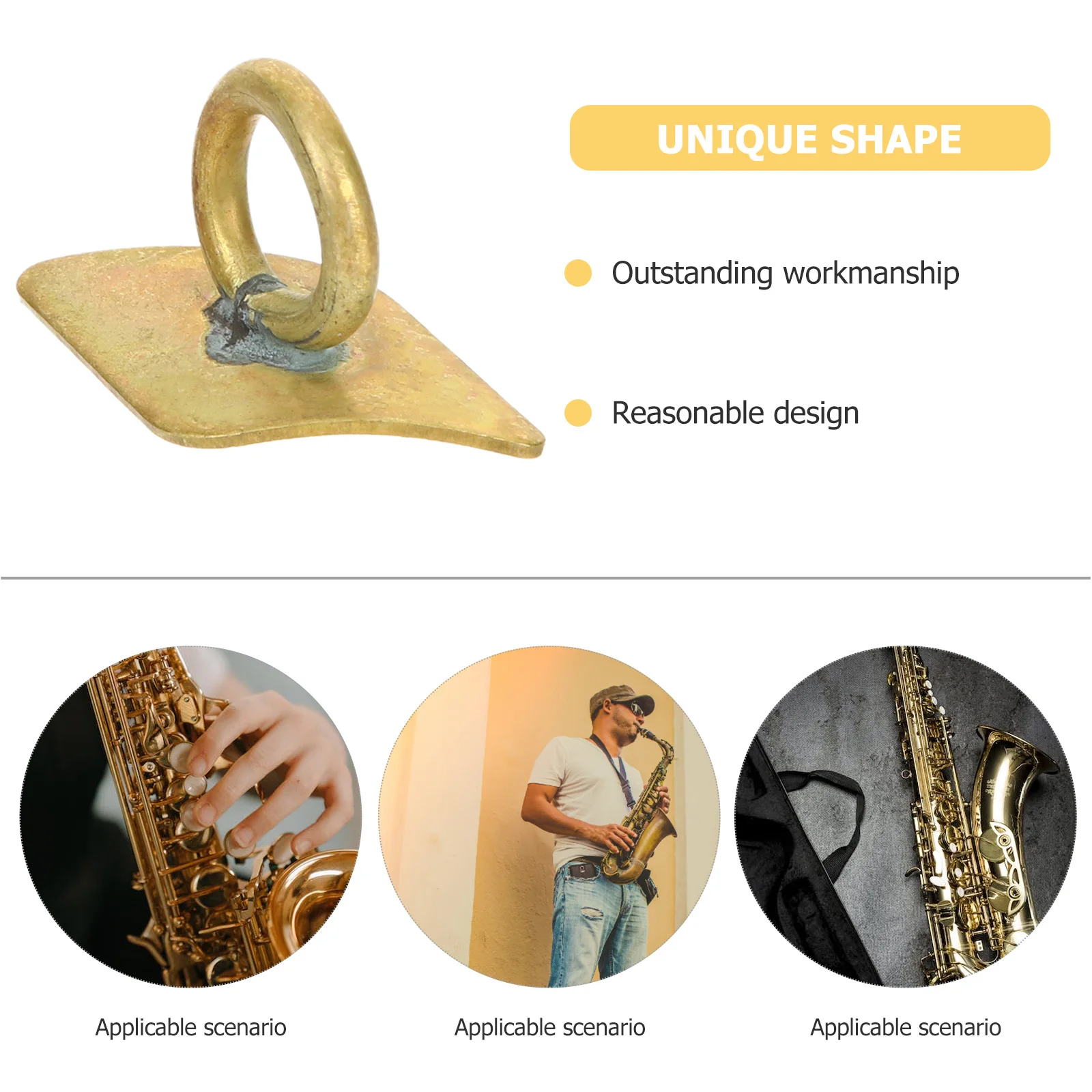 

Outstanding Craftsmanship Saxophone Accessory Copper Buckle For Strap Comfortable Feel Instrument Supplies